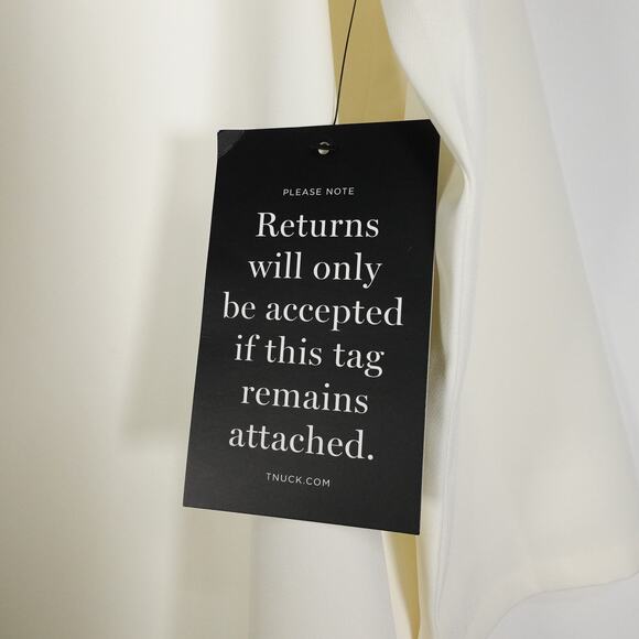 NWT Tuckernuck XL Daphne Ivory Cream Mini Dress Bow Ruffle Mod 3151-55 - Picture 6 of 11